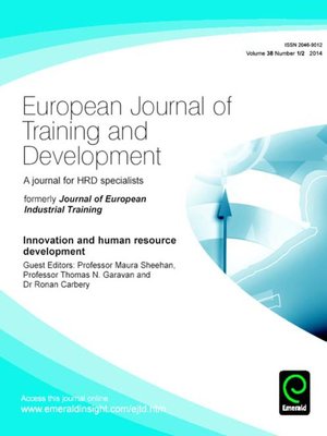 cover image of European Journal of Training and Development, Volume 38, Issue 1 & 2